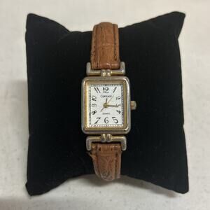 Carriage Women's Brown Watch, Bezel & Stainless Steel, Genuine Leather